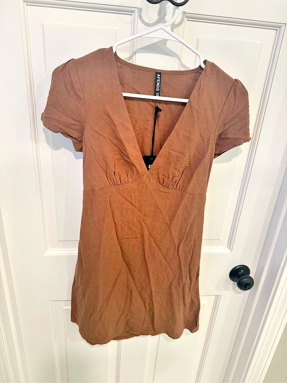 AFENDS Hartley Mini Dress Mini Dress in Brown Size XS NWT